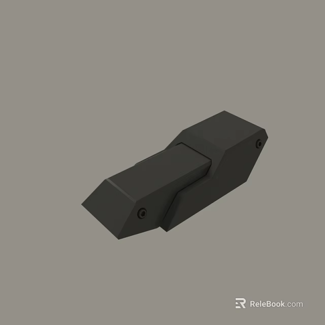Black Mechanical Part 3D Model Design With Connecting Structure And Fastening Features 3d model 