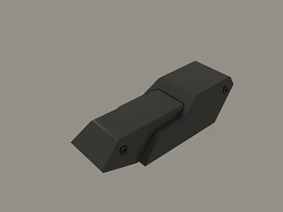 Black Mechanical Part 3D Model Design With Connecting Structure And Fastening Features 3d model