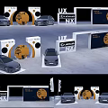 Lexus Exhibition Display Shelves with UX NX Models and Modern Branding Setup