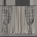 Elegant Patterned Curtains With Sheer Panels And Neutral Tones For Window Decor