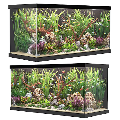 Modern Fish Tank Aquarium Aquarium Tropical Fish Tank 3d model