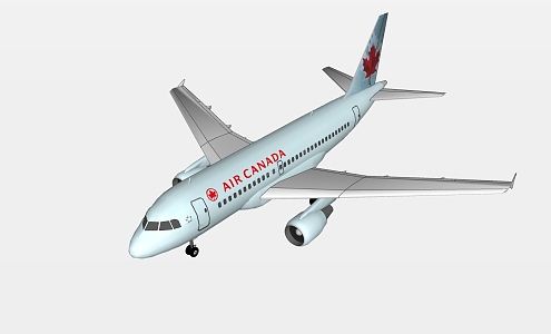 civil aviation aircraft 3d model