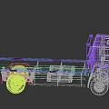Industrial Equipment Yellow Flatbed Truck With Flat Platform And Safety Stripes