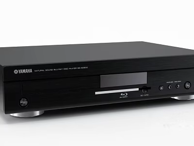 Yamaha Blu-ray Disc Player For Home Theater Audio System Black Design And Front Controls 3d model