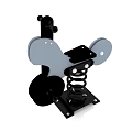 Playground Spring Rider In Gray Black With Seat Back Spring Base For Kids Outdoor Playground