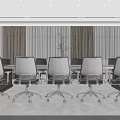 Modern Meeting Room Interior With Long Conference Table Black Chairs Large Screen And World Map