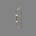 Decorative Silver Bow Weapon With Yellow Center And Traditional Design 3d model