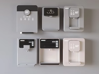 Modern Daily Electrical Appliances With Digital Displays And Control Panels 3d model