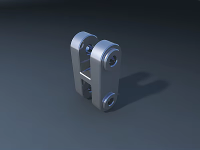 Smart Machine Metal Component With Durable Structural Design And Connectors 3d model