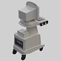 Portable Medical Equipment With Display Screen And Control Panel On Wheels 3d model
