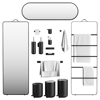 Small pieces of bathroom 3d model