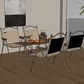 Modern outdoor tables and chairs 3d model