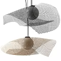 Elegant Modern Hanging Pendant Lights With Mesh Shades And Spherical Bodies