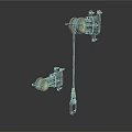 Mechanical Lifting Pulley System With Metal Chain And Hook Components