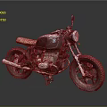 Custom BMW Vintage Motorcycle With Black Body Red Leather Seat And Round Headlight