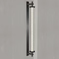 Modern Wall Lamp with Metal Frame and White Shade Mounted on Beige Wall