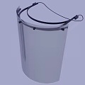 Modern White Cylindrical Container With Black Cable And Top Ring Design