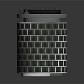 Cylindrical Industrial Equipment Featuring Grid Like Structure Black Top Cover And Metal Parts