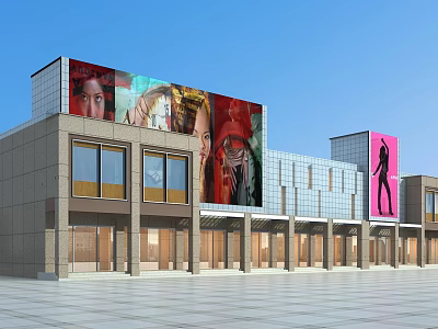 Modern Commercial Street Two or Three-storey Commercial Street Commercial 3d model