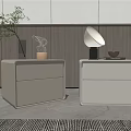 Modern bedside table minimalist bedside table 3d model