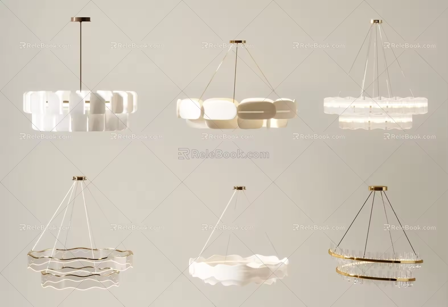 Modern chandelier decorative lamp 3d model