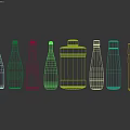 Various Bottled Water Brands With Different Clear Bottle Designs On