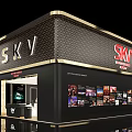SKV Exhibition Booth Interior Design With Lasting Beauty Theme People And Displays