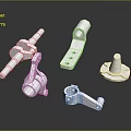Various Precision Machined Metal Components With Shiny Surfaces And Different Shapes