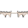 Classical Arch Bridge Featuring Stone Arches Ornamental Railings And Decorative Sculptures