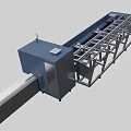 Automatic laser pipe cutting machine production line equipment 3d model