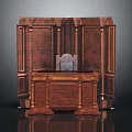 Hand Carved Traditional Wooden Screen With Ornate Decorative Patterns And Classic Design