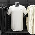 Hanging Clothes In Various Colors With Tops And Pants Neatly Displayed