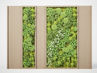 Modern Plant Wall Green Plant Wall Moss Wall 3d model