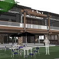 Charming Guesthouse Building With Stone Walls Wooden Roof Balcony And Greenery