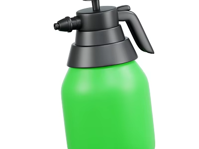 Practical Green Spray Bottle With Black Nozzle Handle And Durable Design 3d model