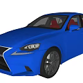 Stylish Blue Lexus Sedan With Modern Design Red Interior And Black Alloy Wheels