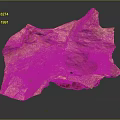 Orange Textured Surface Sculpture With Irregular Shape And Hollow Section On Dark Background