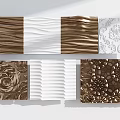 Modern wall wave board 3d model