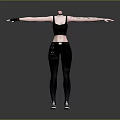 Black Sports Bra Leggings And Sneakers Sporty Casual Outfit On Model