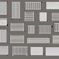 Modern heater radiator fin 3d model