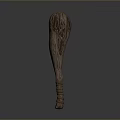 Wooden Household Rolling Pin With Textured Handle And Smooth Surface