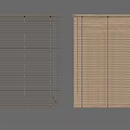 Two Types of Brown and Beige Wooden Window Blinds for Home Interior