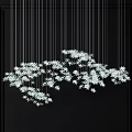 Modern Crystal Chandeliers With Snowflake Design Hanging Multiple Sparkling Lights For Interior Decoration