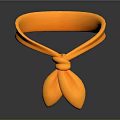 Orange Bow Tie Shaped Silicone Household Tie For Daily Home Use