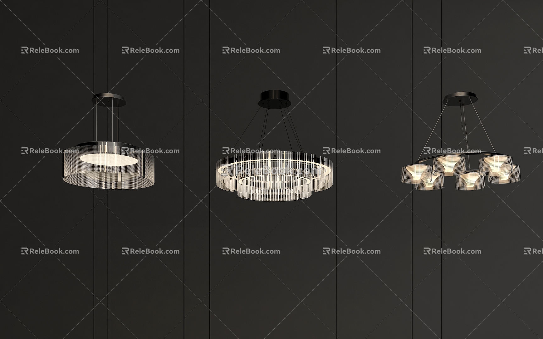 Chandelier combination chandelier ceiling lamp lamp 3d model