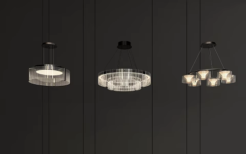 Chandelier combination chandelier ceiling lamp 3d model
