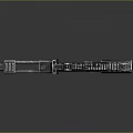 Modern Tactical Submachine Gun With Metallic Finish Green Grip And Detailed Components