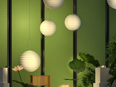 Summer Meichen Display Chinese Meichen Lotus Leaf Pin Point Chinese Seat Lotus Photo Pin Creative 3d model