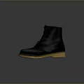 Stylish Grey Boots With Black Laces And Yellow Soles For Daily Wear