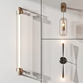 Contemporary Wall Lamps Featuring Brass Brackets Glass Tubes And Minimalist LED Lighting